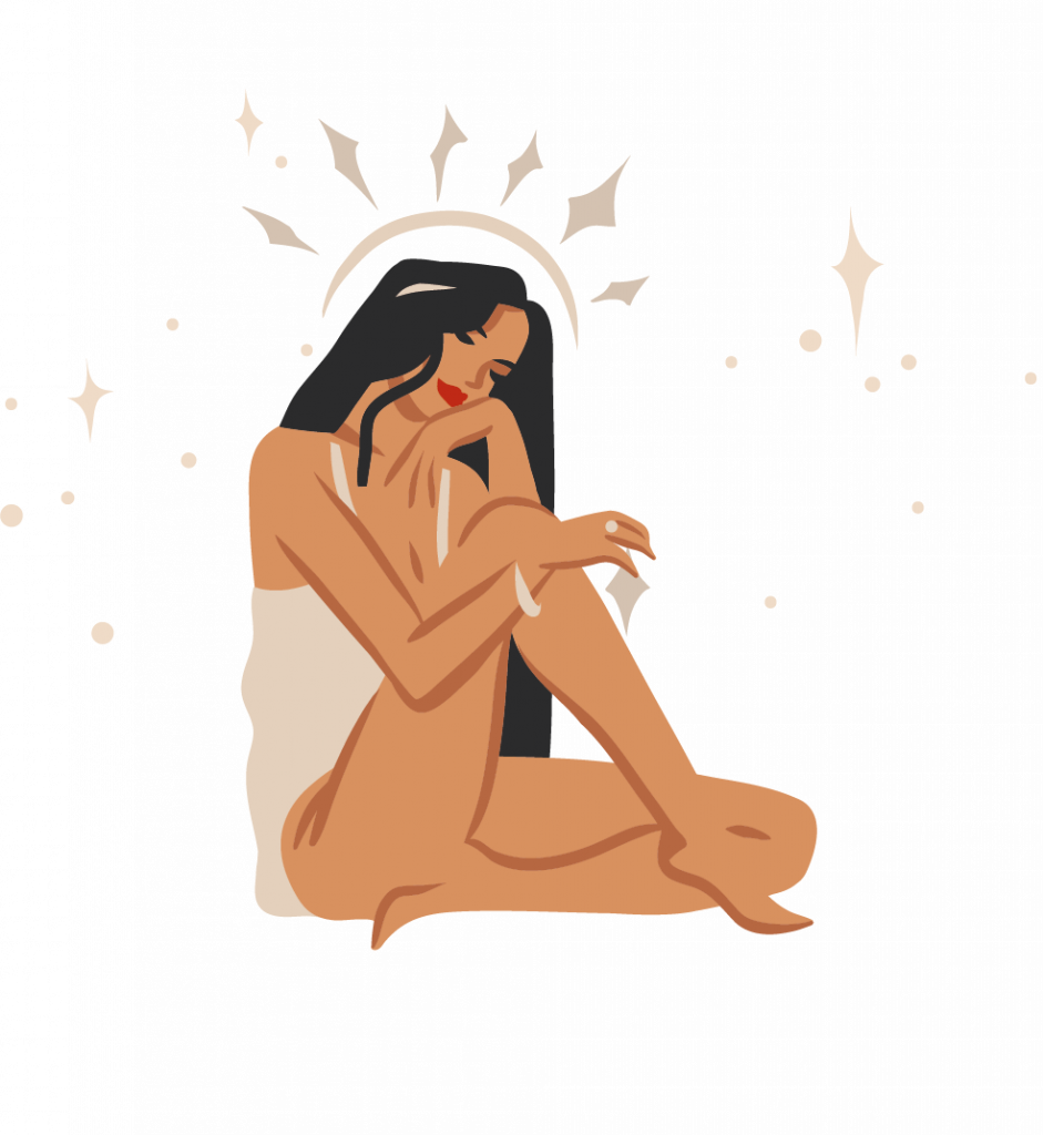 chica sentada diagrama lunar